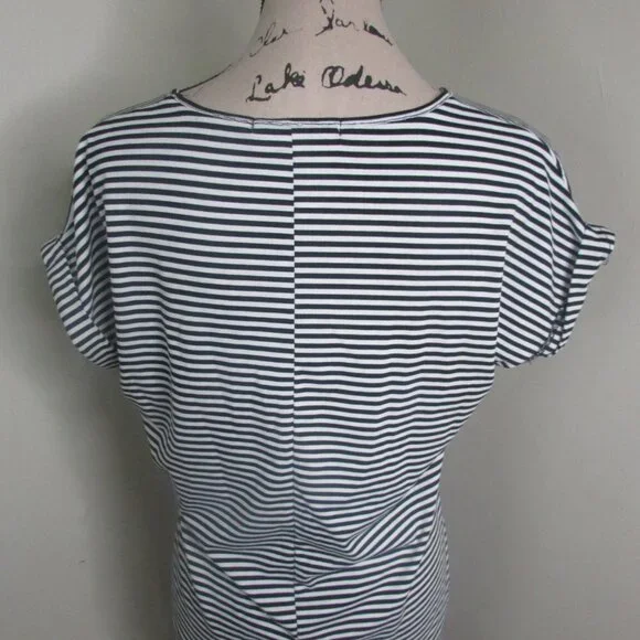 Liberty Love T-Shirt Dress M Black White Stripe - Picture 8 of 9